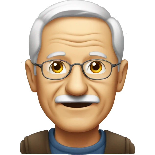 old man portrait indoors emoji