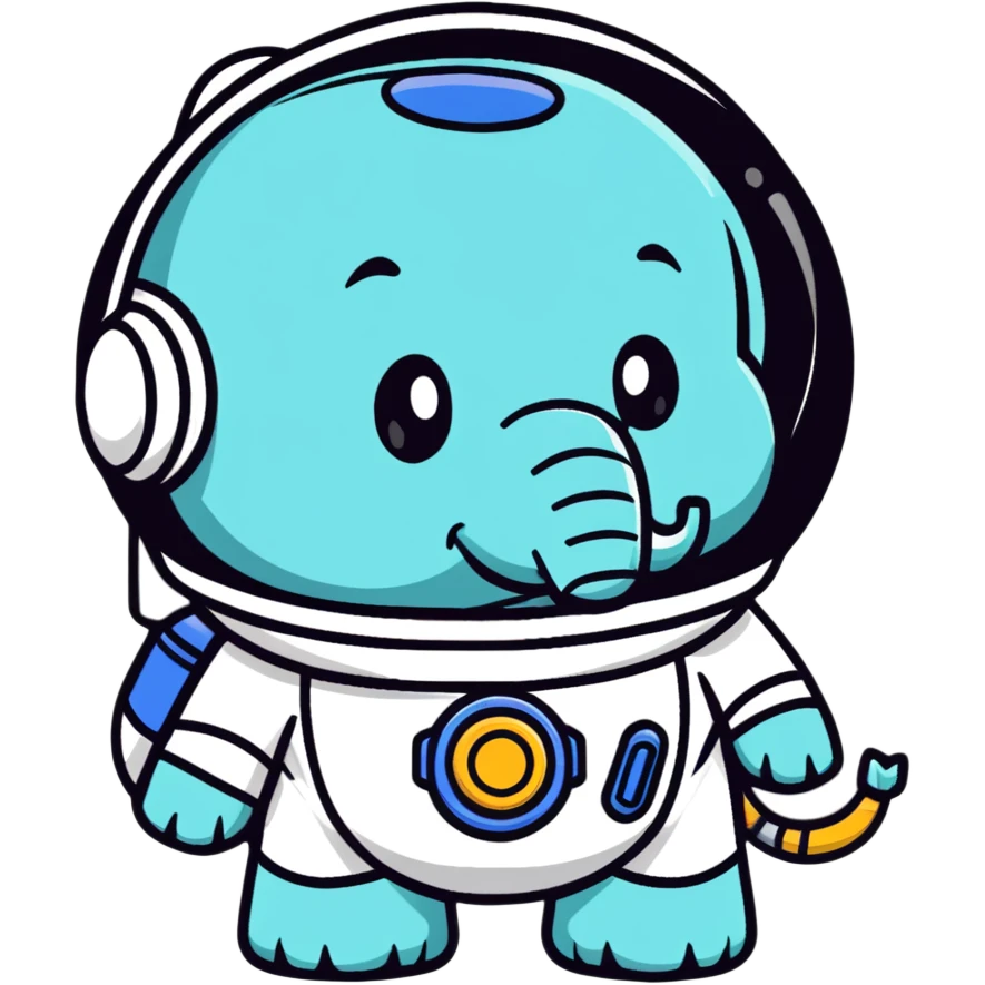 elephant in space helmet emoji