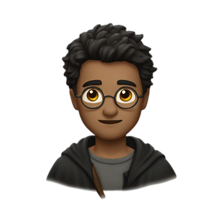 Harry Potter with a scar emoji