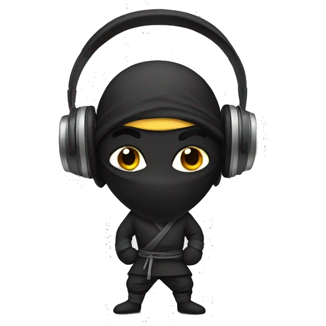 ninja with headphones emoji