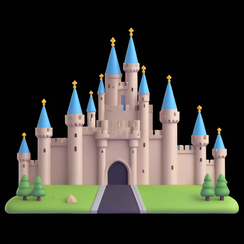 king and queen, castle background emoji