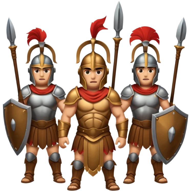 group of ancient trojan warriors emoji