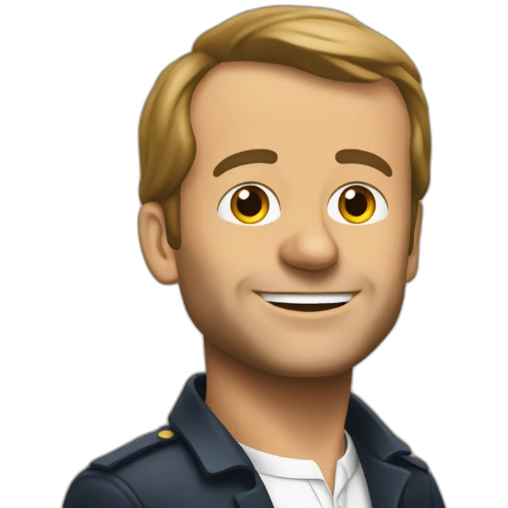 Macron buvant une bière emoji