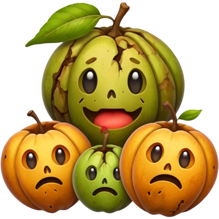 small pile of rotten fruits emoji