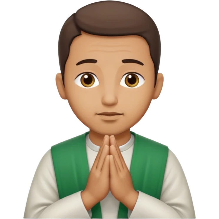 an Algerian man praying,  emoji