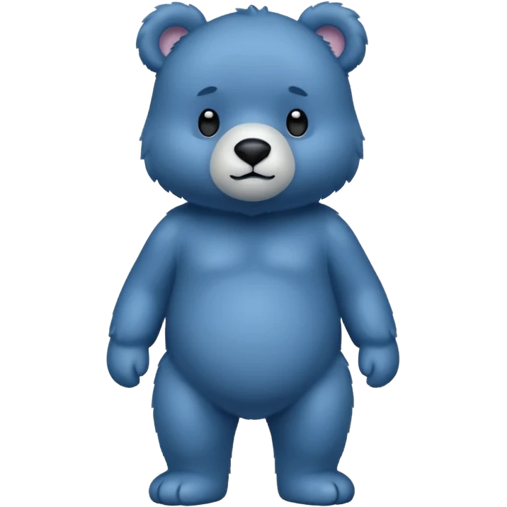 blue bear that is blue-colored emoji