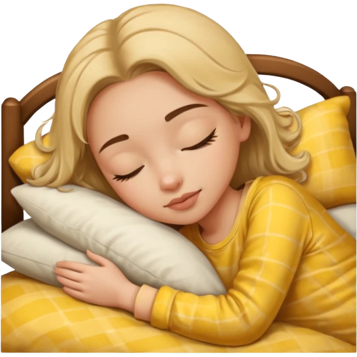single-girl-in-brown-cozy-yellow-bed-sleeping-pretty-eyelashes-light-skin emoji