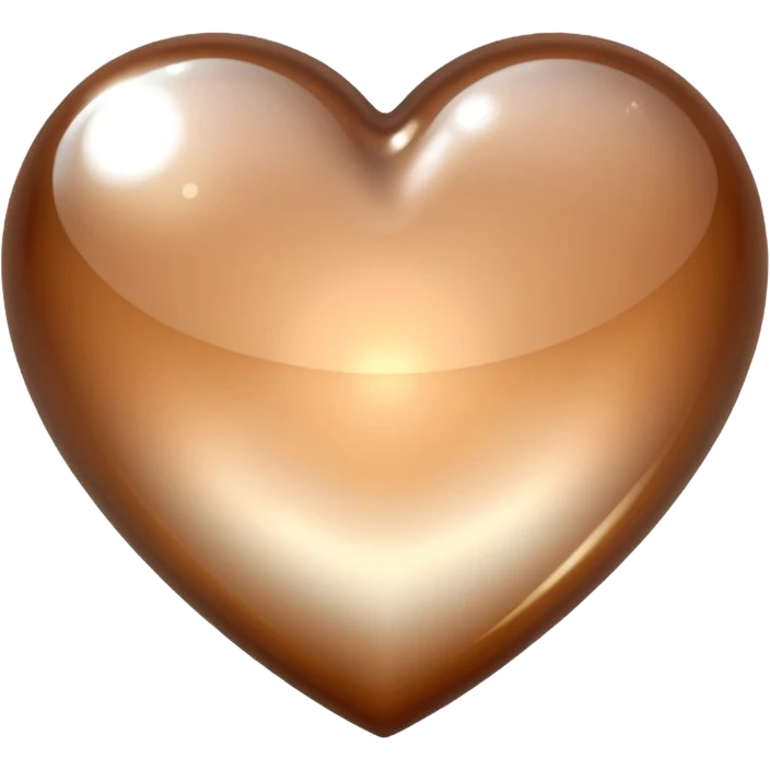 Pearl pale brown Transparent Heart emoji