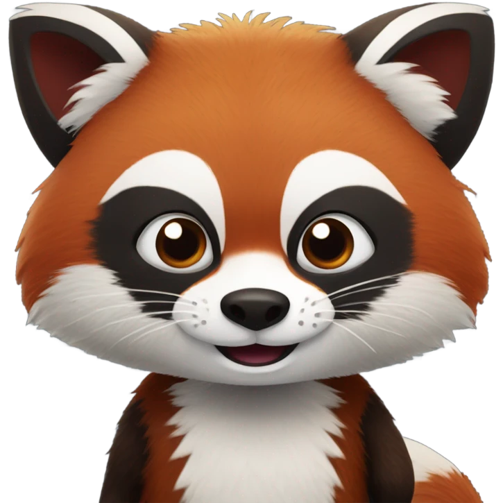 Red panda fighting a racoon emoji