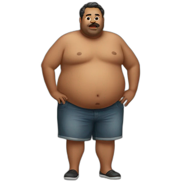 Fat men sanitary emoji