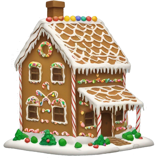 gingerbread house emoji