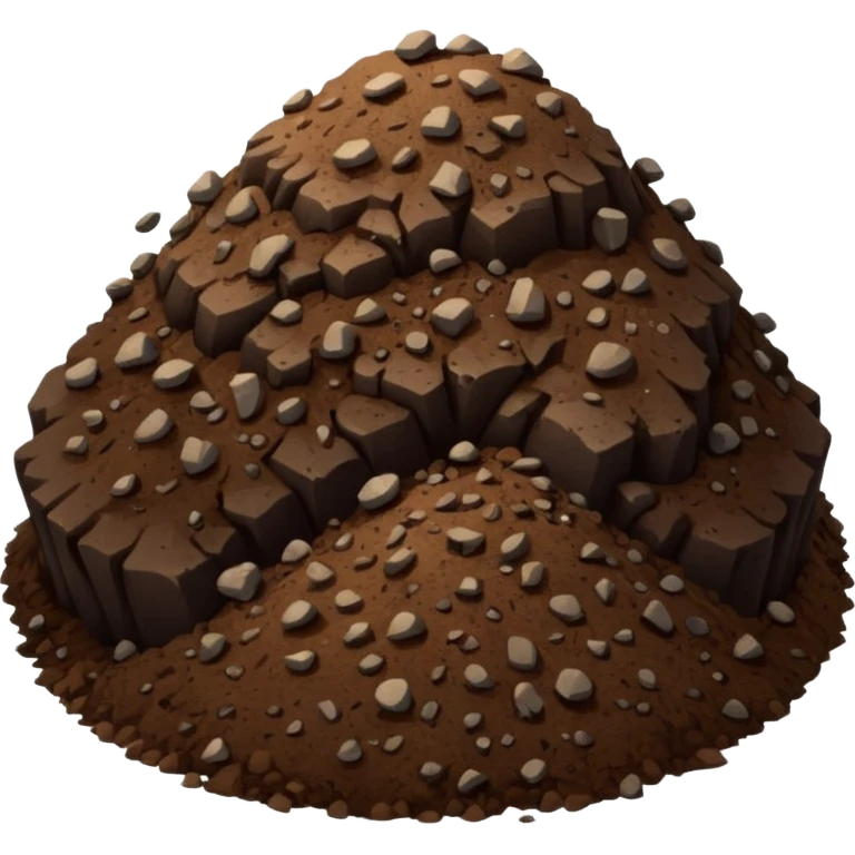 pile of soil with small pieces only emoji