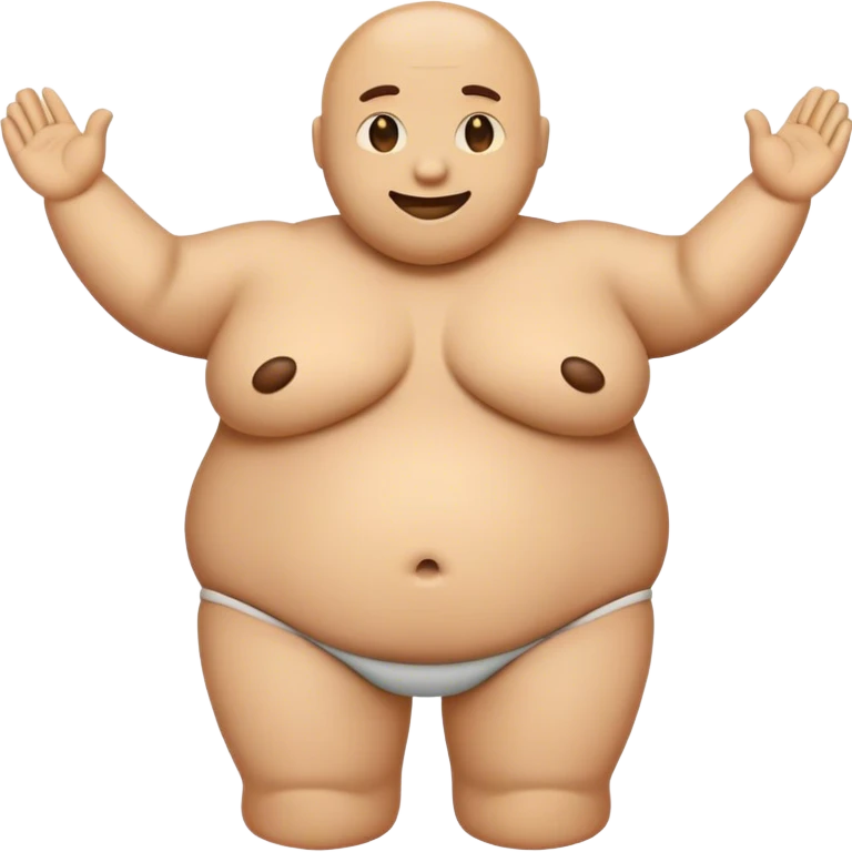 Emoji with bellybutton and big belly no eyes or head but hands  emoji