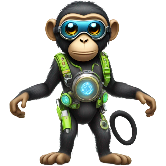 Techno monkey emoji