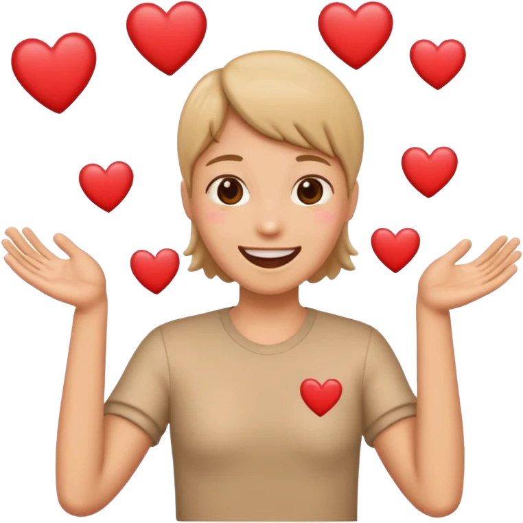 throwing up hearts emoji