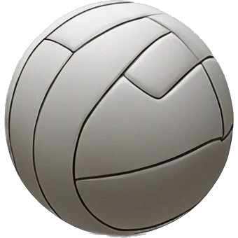 Volleyball on rubber band emoji