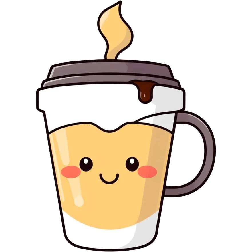 A crying cup of coffee  emoji