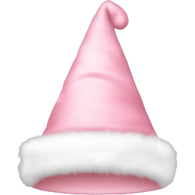 Light pink Santa hat with sparkly snowflakes  emoji
