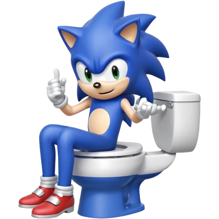 Sonic on toilet emoji