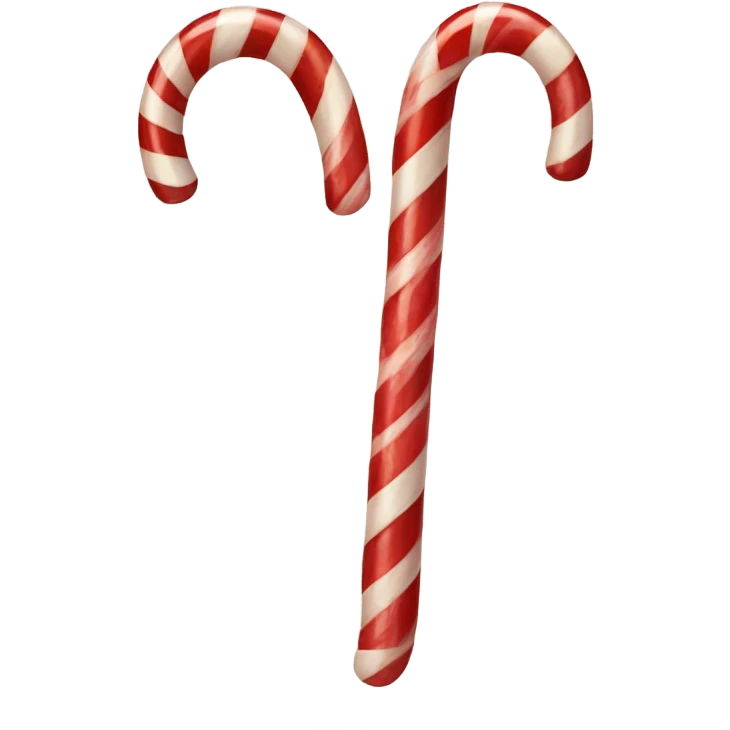 One candy cane emoji