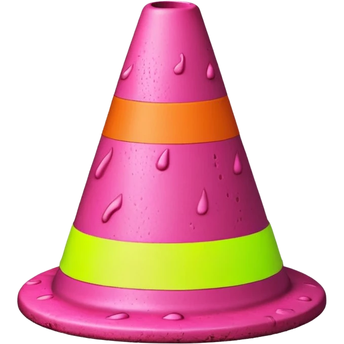 pink lava traffic cone emoji