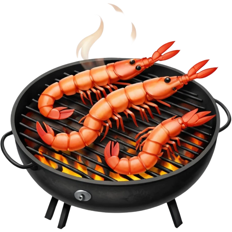 shrimp on barbecue emoji
