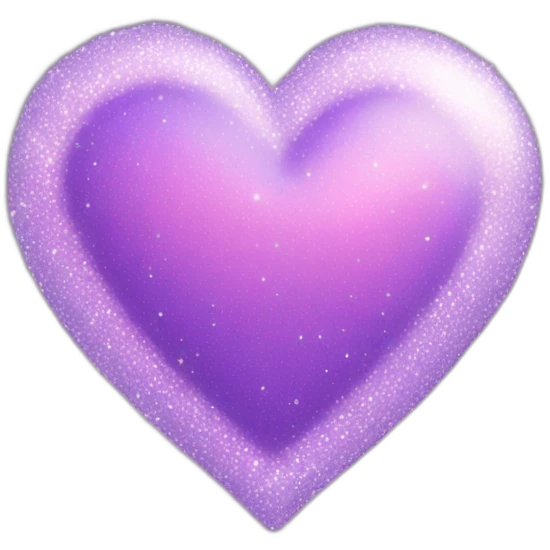 Pastel Sparkly purple heart emoji