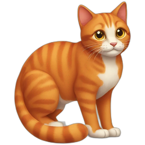 Red cat emoji