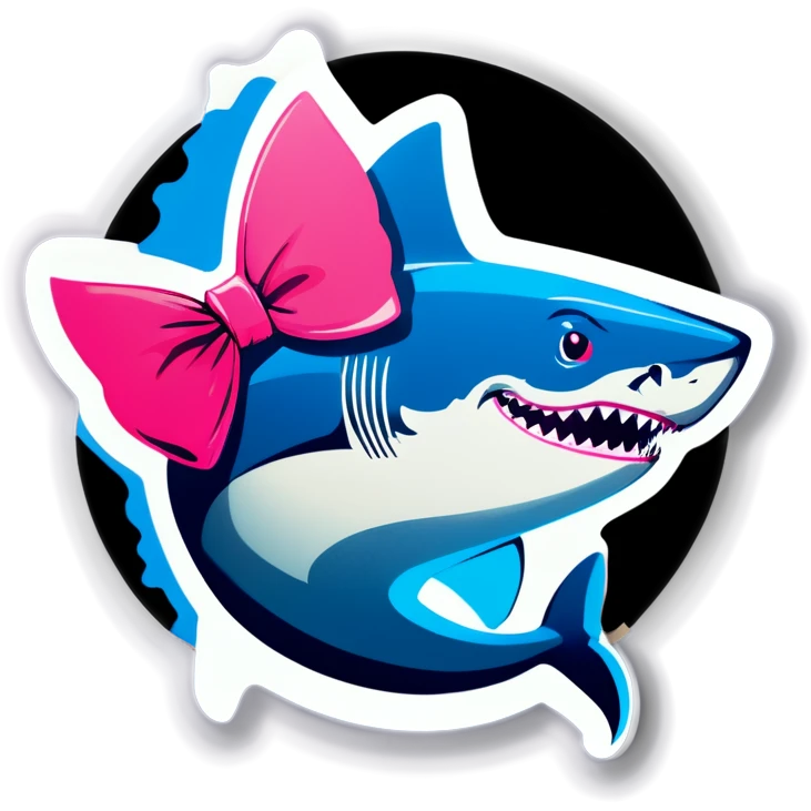 shark with a pink bow emoji
