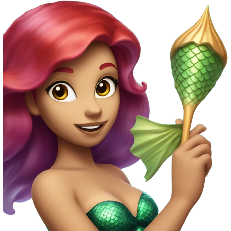 Ariel's fairy tale from the cartoon emoji