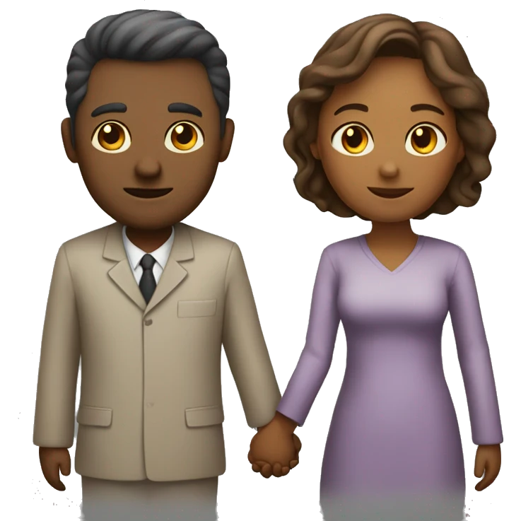 A man and a woman holding hands emoji