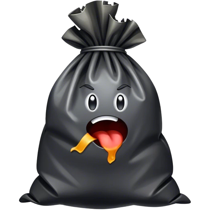 Stinking trash bag emoji