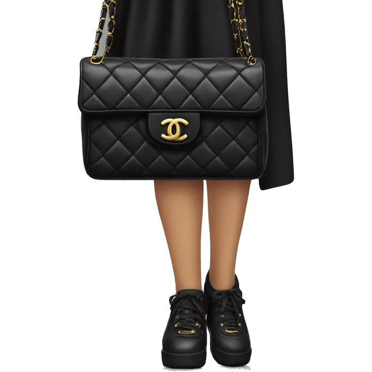 Black Chanel bag emoji