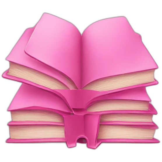 Pink books emoji