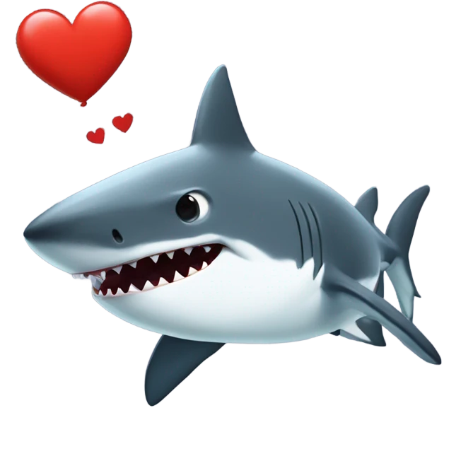 Shark with a I love you sign  emoji