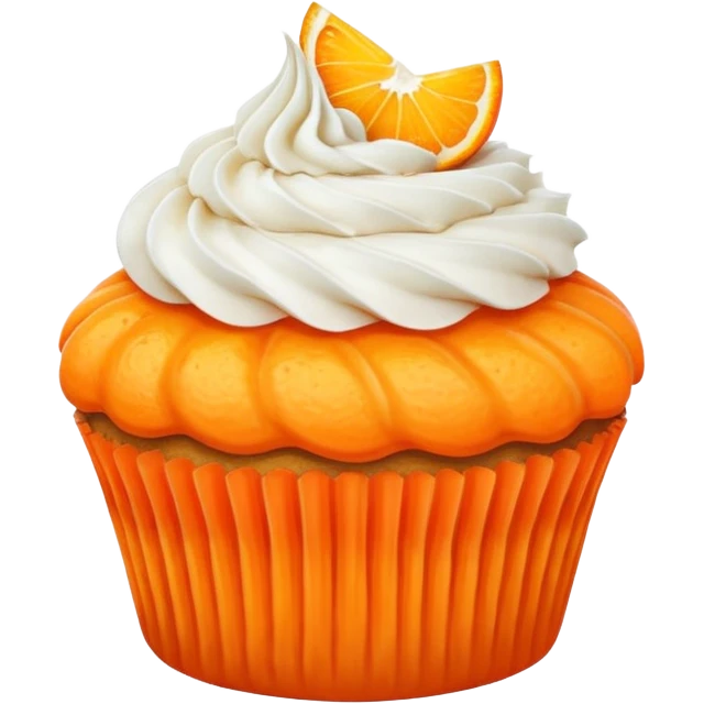orange cupcake with slice of orange on top























 emoji