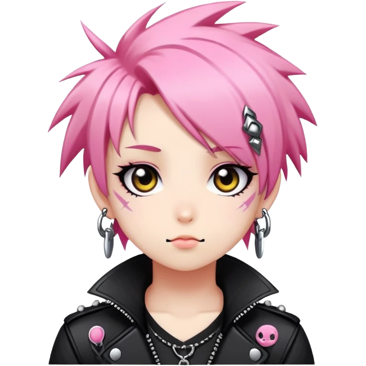 Cute Edgy Attractive Gorgeous Kawaii Anime Punk emoji
