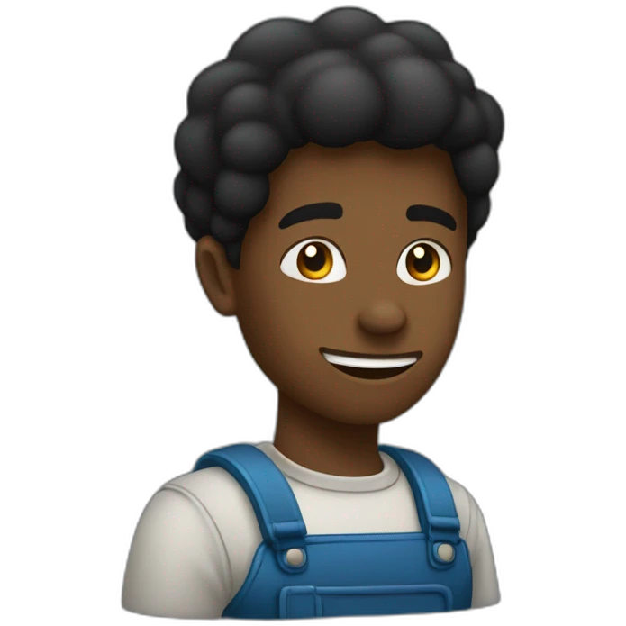 Personne noire choquée avec les mains derrière la tête emoji