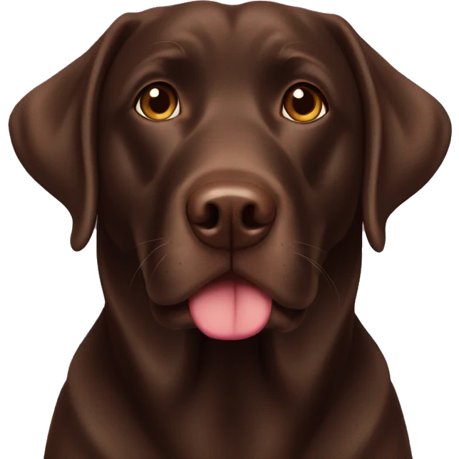 Chocolate lab heart eyes emoji