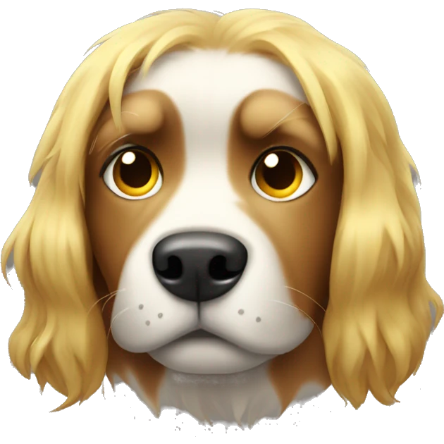 Dog with lighting bolt hair emoji