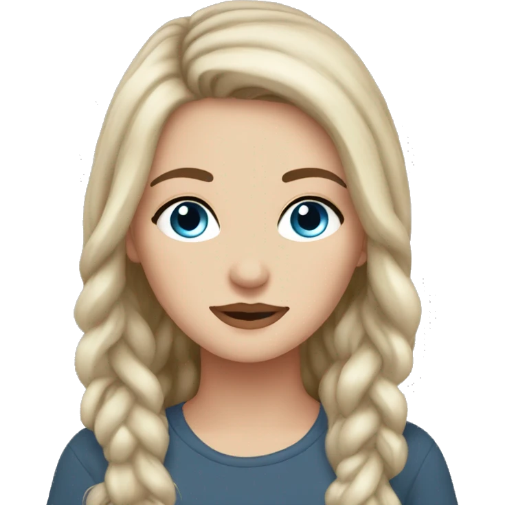 White girl autumn cozy blue eyes dark brown hair emoji