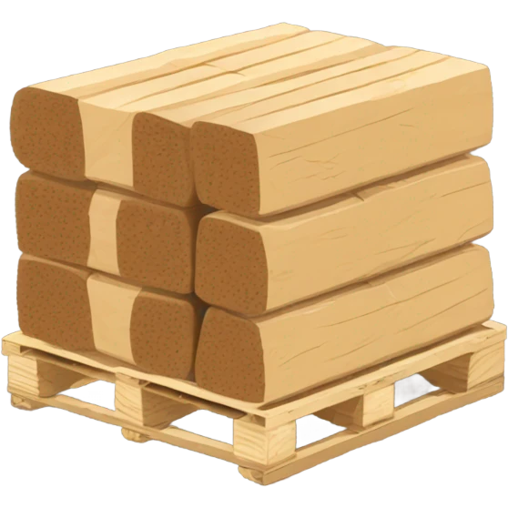 Pallet of wood briquettes emoji