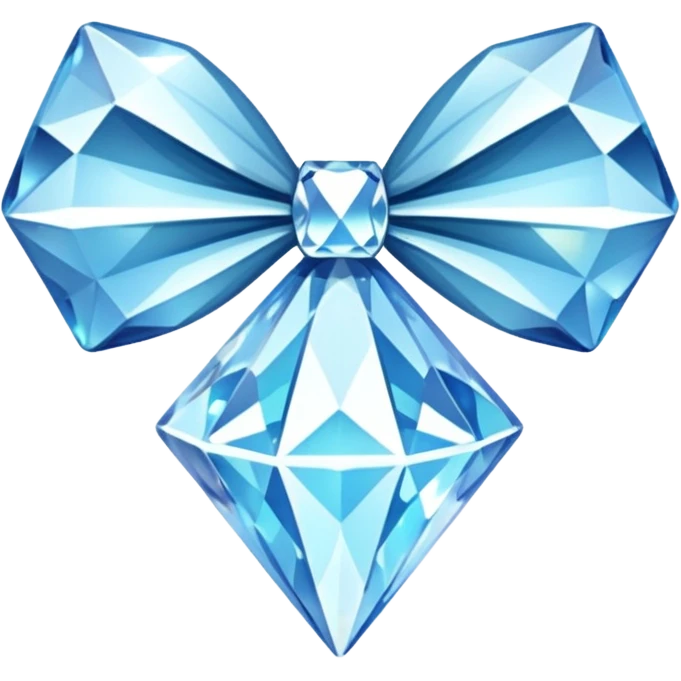 Make a bow made of diamond emoji