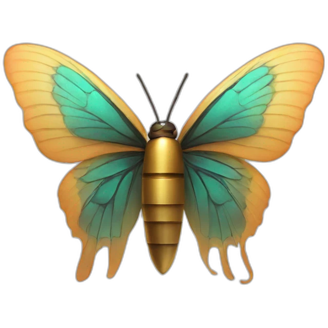 Bullet with butterfly wings emoji