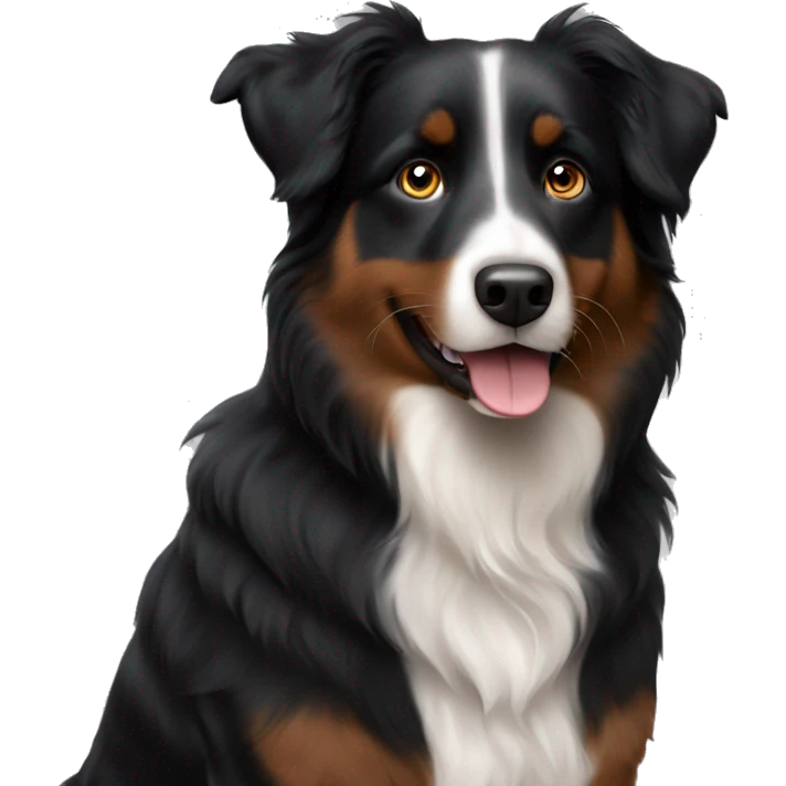 black australian shepherd dog without white emoji