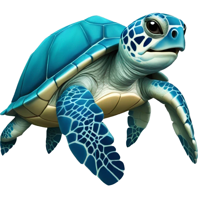 Blue sea turtle emoji