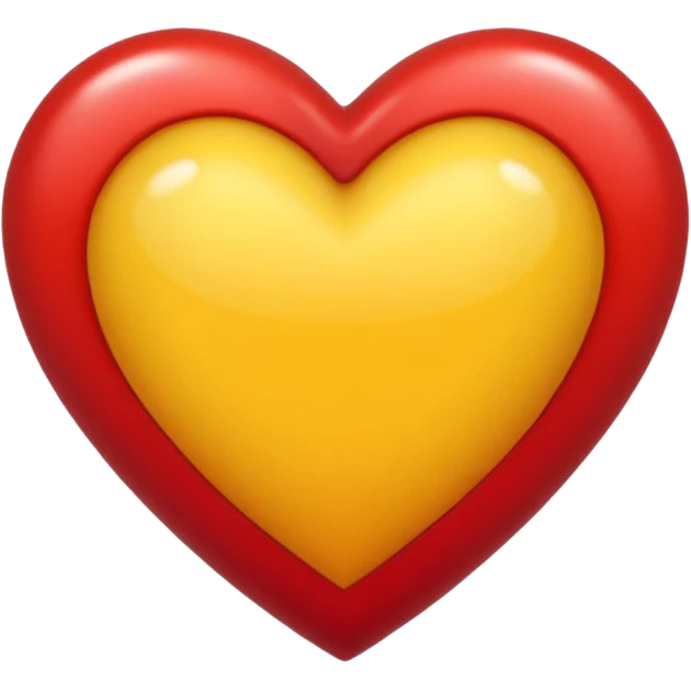Hazme un corazón amarillo y rojo degradado emoji