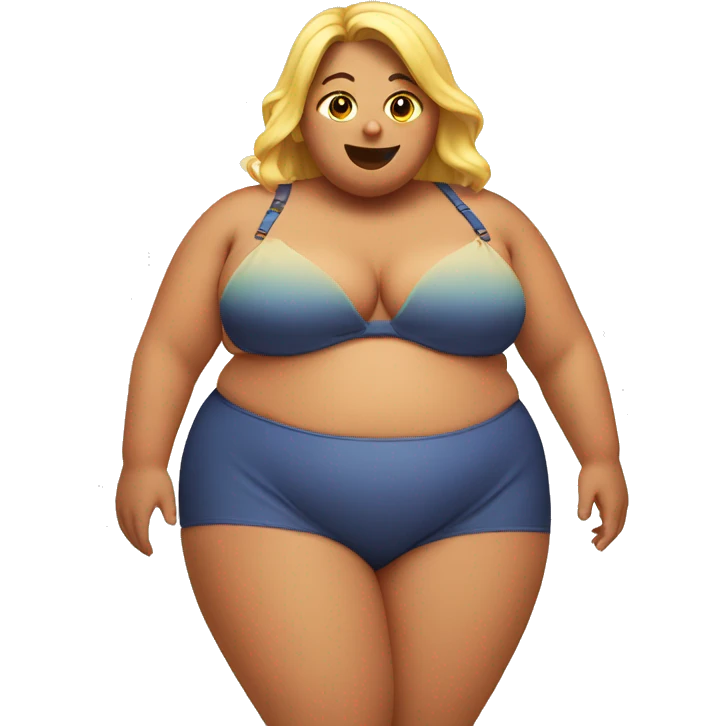 Fat girl in bikini emoji