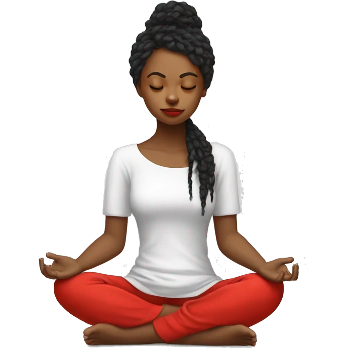Paytas meditating red beautiful girl  emoji