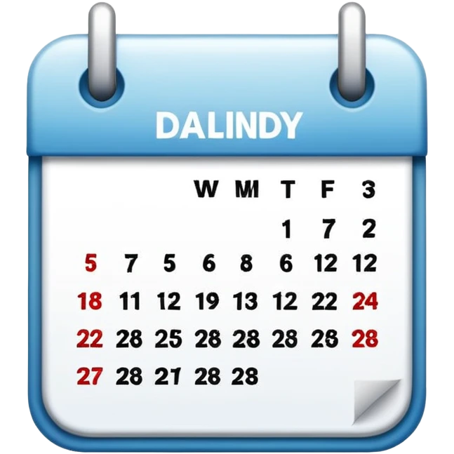 white daily date calendar emoji